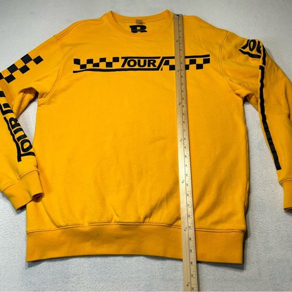 H&M × JUSTIN BIEBER Purpose World Tour 2017 Sweatshirt Yellow Mens Size L - Picture 10 of 10